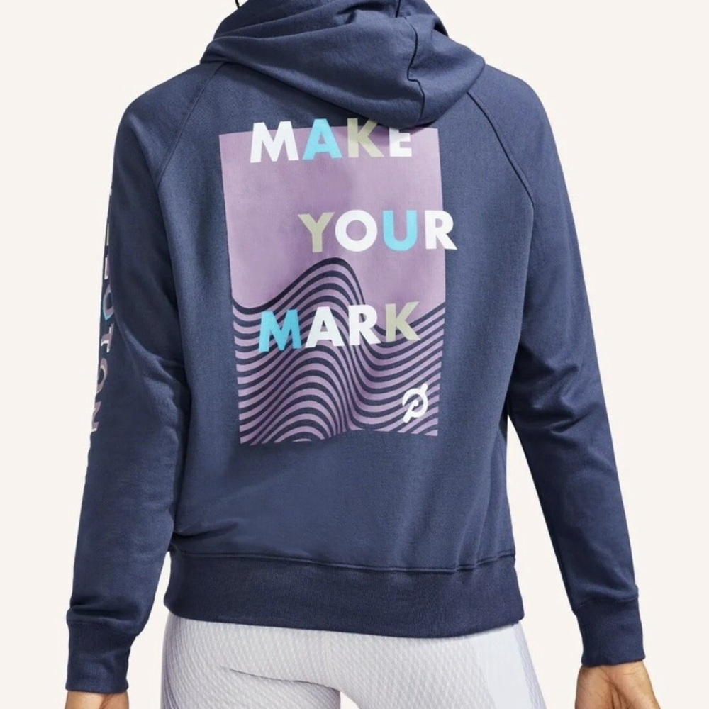 Peloton Make Your Mark Half Zip Hoodie Sweatshirt Size Medium - Picture 2 of 7